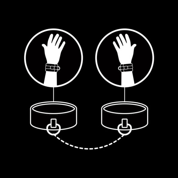 FETISH SUBMISSIVE - MENOTTES EN CUIR VÉGÉTALIEN AVEC DOUBLURE EN NOPRÈNE-FETISH SUBMISSIVE BONDAGE-sextoys-lingerie-bdsm-hygiène-sexshop