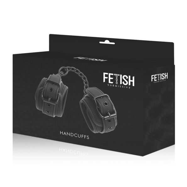 FETISH SUBMISSIVE - MENOTTES EN CUIR VÉGÉTALIEN AVEC DOUBLURE EN NOPRÈNE-FETISH SUBMISSIVE BONDAGE-sextoys-lingerie-bdsm-hygiène-sexshop