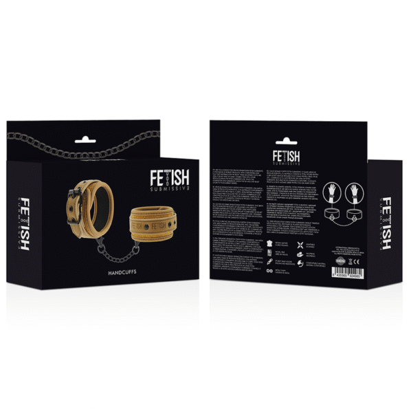 FETISH SUBMISSIVE ORIGIN - MENOTTES EN CUIR VEGAN AVEC DOUBLURE EN NÉOPRÈNE-FETISH SUBMISSIVE ORIGIN-sextoys-lingerie-bdsm-hygiène-sexshop