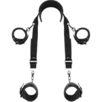 FETISH SUBMISSIVE – POSITION MAÎTRE AVEC 4 MENOTTES DOUBLÉES DE NOPRÈNE