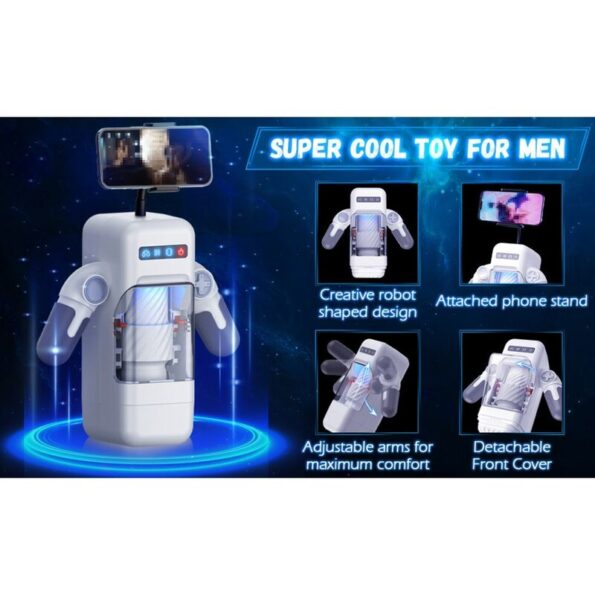 GAME CUP - MASTURBATEUR À VIBRATION DE POUSSÉE AVEC FONCTION CHAUFFANTE ET SUPPORT MOBILE - NOIR-BAILE FOR HIM-sextoys-lingerie-bdsm-hygiène-sexshop