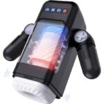 GAME CUP – MASTURBATEUR À VIBRATION DE POUSSÉE AVEC FONCTION CHAUFFANTE ET SUPPORT MOBILE – NOIR