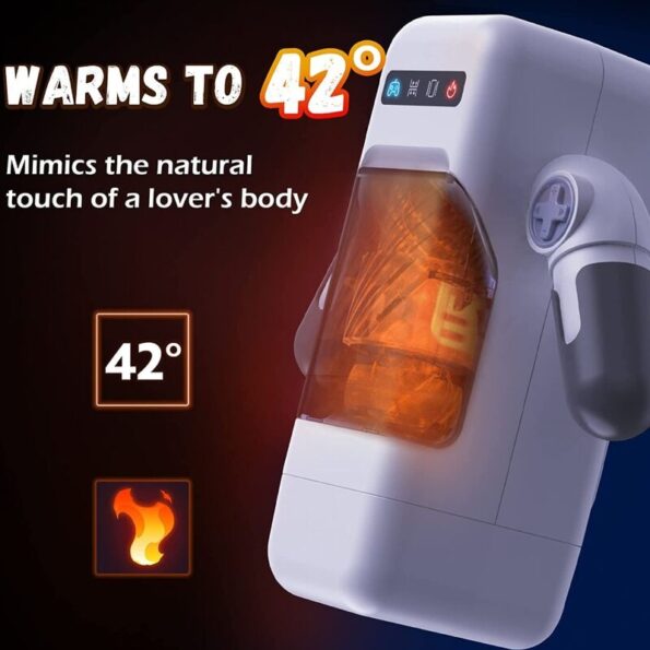 GAME CUP - MASTURBATEUR À VIBRATION DE POUSSÉE AVEC FONCTION CHAUFFANTE ET SUPPORT MOBILE - NOIR-BAILE FOR HIM-sextoys-lingerie-bdsm-hygiène-sexshop