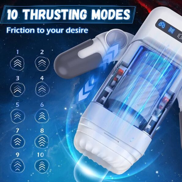 GAME CUP - MASTURBATEUR À VIBRATION DE POUSSÉE AVEC FONCTION CHAUFFANTE ET SUPPORT MOBILE - NOIR-BAILE FOR HIM-sextoys-lingerie-bdsm-hygiène-sexshop