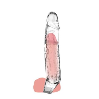 GET REAL - EXTENSION LONGUE 19 CM TRANSPARENTE-GET REAL-sextoys-lingerie-bdsm-hygiène-sexshop