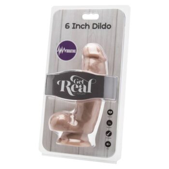GET REAL - GODE 12 CM AVEC BILLES VIBRATEUR SKIN-GET REAL-sextoys-lingerie-bdsm-hygiène-sexshop