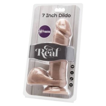 GET REAL - GODE 18 CM AVEC BILLES VIBRATEUR SKIN-GET REAL-sextoys-lingerie-bdsm-hygiène-sexshop