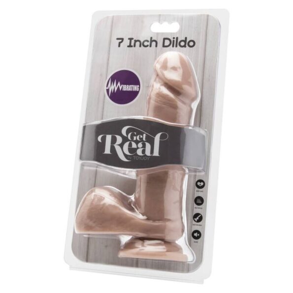 GET REAL - GODE 18 CM AVEC BILLES VIBRATEUR SKIN-GET REAL-sextoys-lingerie-bdsm-hygiène-sexshop