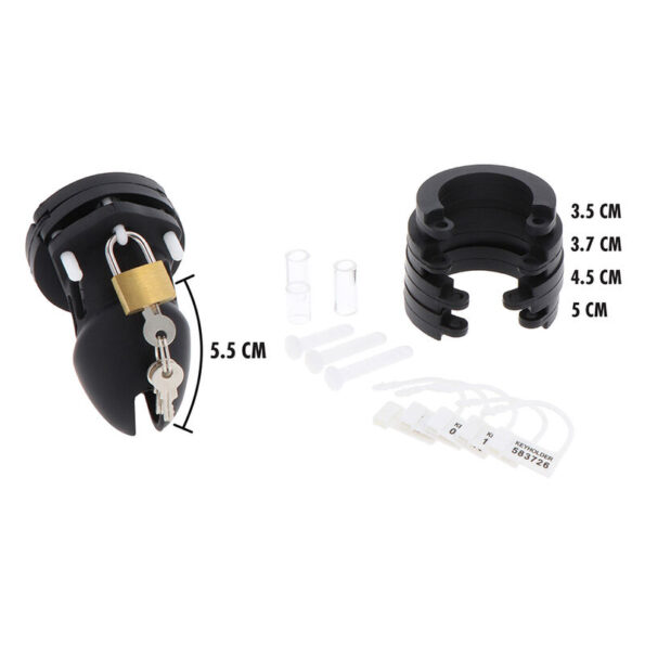 HIDDEN DESIRE - EXTREME CAGE DE CHASTETÉ SILICONE TAILLE S NOIR-HIDDEN DESIRE-sextoys-lingerie-bdsm-hygiène-sexshop