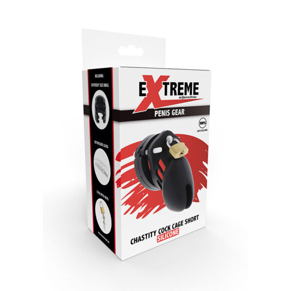 HIDDEN DESIRE - EXTREME CAGE DE CHASTETÉ SILICONE TAILLE S NOIR-HIDDEN DESIRE-sextoys-lingerie-bdsm-hygiène-sexshop