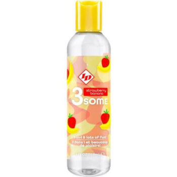 ID 3SOME - BOUTEILLE FRAISE BANANE 4 FL OZ-ID 3SOME-sextoys-lingerie-bdsm-hygiène-sexshop