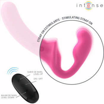 INTENSE - AMY DOUBLE VIBRATEUR 20 CM ROSE TÉLÉCOMMANDE-INTENSE FUN-sextoys-lingerie-bdsm-hygiène-sexshop