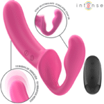 INTENSE - AMY DOUBLE VIBRATEUR 20 CM ROSE TÉLÉCOMMANDE-INTENSE FUN-sextoys-lingerie-bdsm-hygiène-sexshop