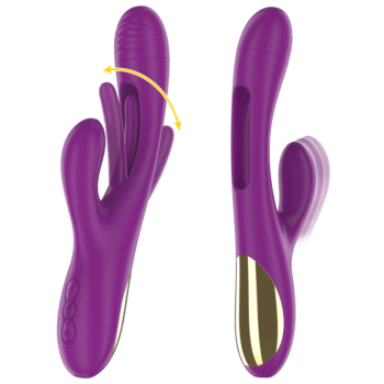 INTENSE - APOLO VIBRATEUR MULTIFONCTION RECHARGEABLE 7 VIBRATIONS AVEC LANGUE OSCILLANTE VIOLET-INTENSE FUN-sextoys-lingerie-bdsm-hygiène-sexshop