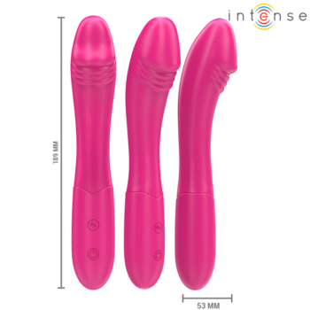 INTENSE - BELINDA VIBRATEUR 19 CM FLEXIBLE 10 VIBRATIONS ROSE-INTENSE FUN-sextoys-lingerie-bdsm-hygiène-sexshop