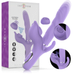 INTENSE - BILLIE VIBRATEUR MULTIFONCTION RECHARGEABLE ONDES STIMULANTES AVEC BOUTON POUSSOIR VIOLET-INTENSE FUN-sextoys-lingerie-bdsm-hygiène-sexshop