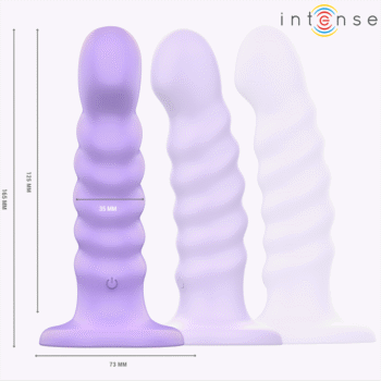 INTENSE - BRENDA VIBRATEUR TAILLE M DESIGN SPIRALE 10 VIBRATIONS VIOLET TÉLÉCOMMANDE-INTENSE FUN-sextoys-lingerie-bdsm-hygiène-sexshop