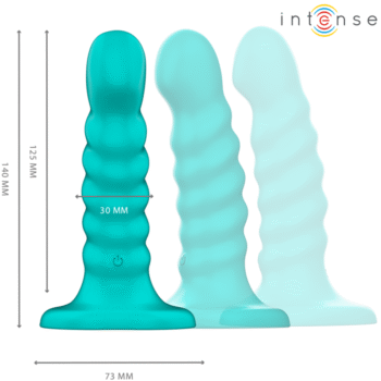 INTENSE - BUFFY VIBRATEUR TAILLE S DESIGN SPIRALE 10 VIBRATIONS TÉLÉCOMMANDE BLEUE-INTENSE FUN-sextoys-lingerie-bdsm-hygiène-sexshop