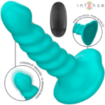 INTENSE - BUFFY VIBRATEUR TAILLE S DESIGN SPIRALE 10 VIBRATIONS TÉLÉCOMMANDE BLEUE-INTENSE FUN-sextoys-lingerie-bdsm-hygiène-sexshop