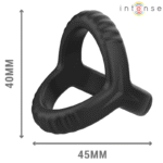 INTENSE - CARSON ANNEAU PÉNIS DOUBLE SILICONE NOIR MODÈLE 4-INTENSE COUPLES TOYS-sextoys-lingerie-bdsm-hygiène-sexshop