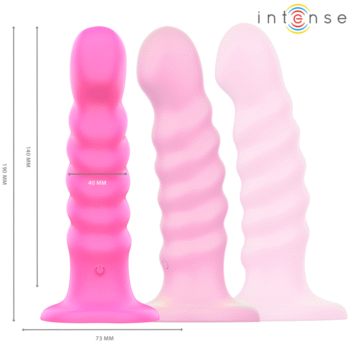 INTENSE - CINDY VIBRATEUR TAILLE L DESIGN SPIRALE 10 VIBRATIONS ROSE TÉLÉCOMMANDE-INTENSE FUN-sextoys-lingerie-bdsm-hygiène-sexshop