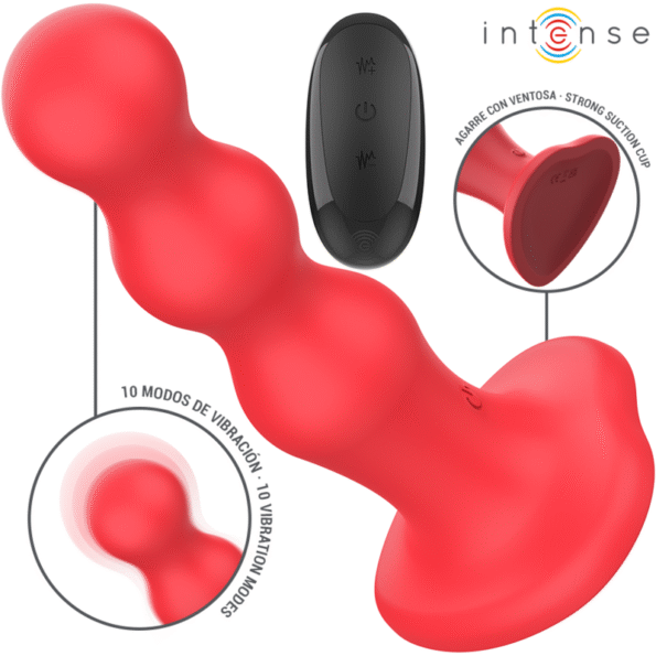 INTENSE - CODY VIBRATEUR AVEC VENTOUSE TÉLÉCOMMANDE ROUGE-INTENSE FUN-sextoys-lingerie-bdsm-hygiène-sexshop