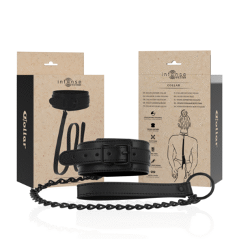 INTENSE - FETISH COLLIER EN CUIR VEGAN-INTENSE FETISH-sextoys-lingerie-bdsm-hygiène-sexshop