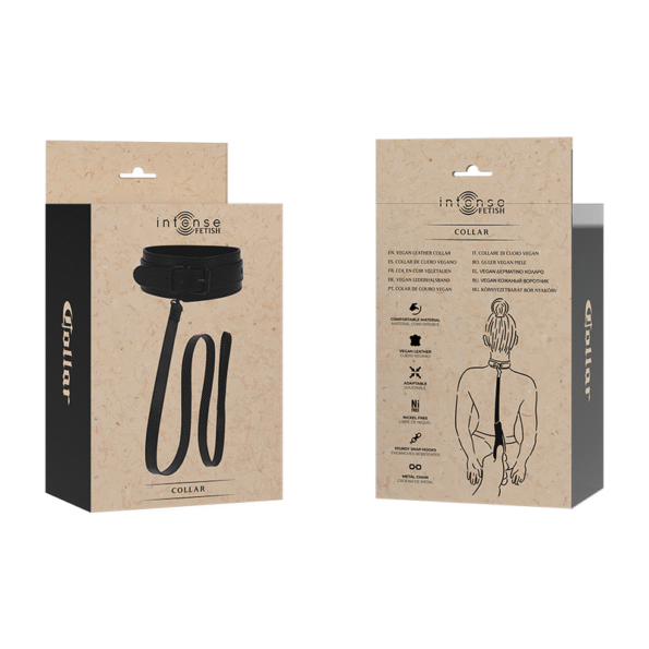INTENSE - FETISH COLLIER EN CUIR VEGAN-INTENSE FETISH-sextoys-lingerie-bdsm-hygiène-sexshop