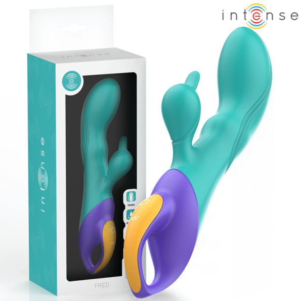 INTENSE - FRED VIBRATEUR RABBIT BLEU-INTENSE FUN-sextoys-lingerie-bdsm-hygiène-sexshop
