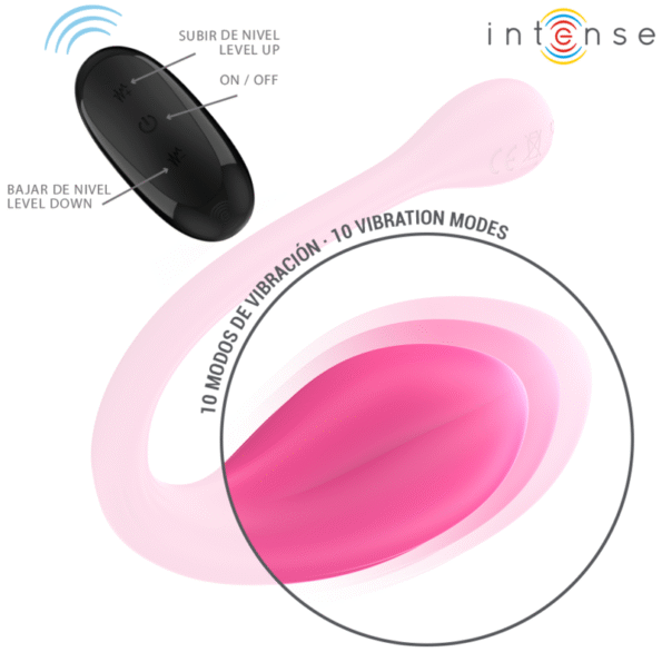 INTENSE - JANICE U VIBRATEUR DOUBLE STIMULATION 10 VIBRATIONS ROSE TÉLÉCOMMANDE-INTENSE COUPLES TOYS-sextoys-lingerie-bdsm-hygiène-sexshop