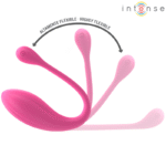 INTENSE – JANICE U VIBRATEUR DOUBLE STIMULATION 10 VIBRATIONS ROSE TÉLÉCOMMANDE