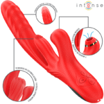 INTENSE - KAROL VIBRATEUR MULTIFONCTION POUSSÉE & STIMULATION & ONDES STIMULANTES ROUGE-INTENSE FUN-sextoys-lingerie-bdsm-hygiène-sexshop