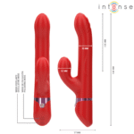 INTENSE – LELE VIBRATEUR MULTIFONCTION ROTATIF & OSCILLANT & STIMULANT ROUGE