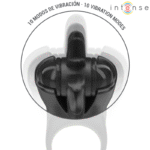 INTENSE – MABEL ANNEAU VIBRANT 10 VIBRATIONS AVEC STIMULATEUR DE CLITORIS NOIR