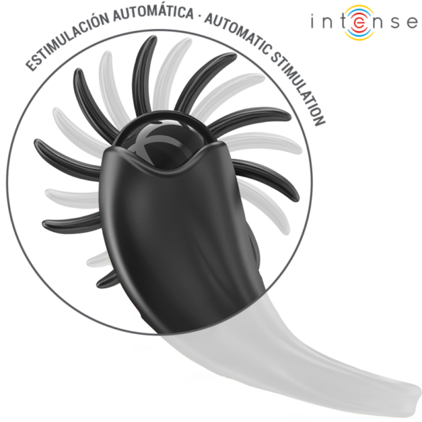 INTENSE - MABEL ANNEAU VIBRANT 10 VIBRATIONS AVEC STIMULATEUR DE CLITORIS NOIR-INTENSE COUPLES TOYS-sextoys-lingerie-bdsm-hygiène-sexshop