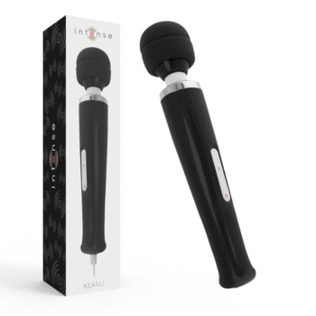 INTENSE - MASSEUR KEANU WAND NOIR-INTENSE FUN-sextoys-lingerie-bdsm-hygiène-sexshop