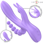 INTENSE - MIKO TRIPLE VIBRATEUR LAPIN & STIMULATEUR & ANAL 7 VIBRATIONS VIOLET-INTENSE FUN-sextoys-lingerie-bdsm-hygiène-sexshop