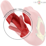INTENSE – NATHY DOUBLE VIBRATEUR AVEC BOUCHE STIMULANTE MULTIFONCTION ROUGE