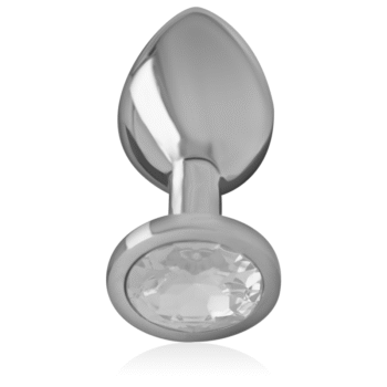 INTENSE - PLUG ANAL EN MÉTAL ALUMINIUM AVEC CRISTAL DARGENT TAILLE S-INTENSE ANAL TOYS-sextoys-lingerie-bdsm-hygiène-sexshop