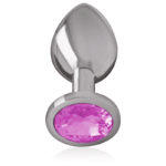 INTENSE – PLUG ANAL EN MÉTAL ALUMINIUM AVEC CRISTAL ROSE TAILLE L