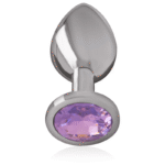 INTENSE – PLUG ANAL EN MÉTAL ALUMINIUM AVEC CRISTAL VIOLET TAILLE M