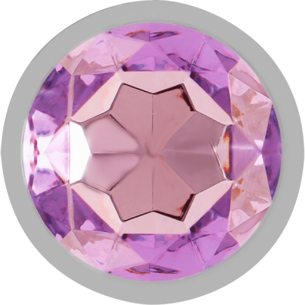 INTENSE - PLUG ANAL EN MÉTAL ALUMINIUM AVEC CRISTAL VIOLET TAILLE M-INTENSE ANAL TOYS-sextoys-lingerie-bdsm-hygiène-sexshop