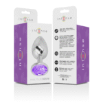 INTENSE – PLUG ANAL EN MÉTAL ALUMINIUM AVEC CRISTAL VIOLET TAILLE M