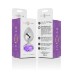INTENSE – PLUG ANAL EN MÉTAL ALUMINIUM AVEC CRISTAL VIOLET TAILLE S
