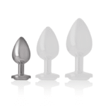INTENSE – PLUG ANAL EN MÉTAL ALUMINIUM COEUR BLANC TAILLE S