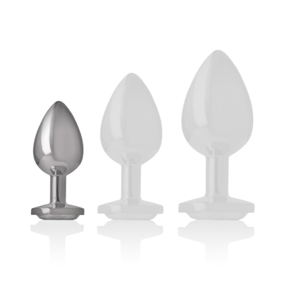 INTENSE - PLUG ANAL EN MÉTAL ALUMINIUM COEUR BLANC TAILLE S-INTENSE ANAL TOYS-sextoys-lingerie-bdsm-hygiène-sexshop