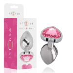 INTENSE – PLUG ANAL EN MÉTAL ALUMINIUM COEUR ROSE TAILLE L