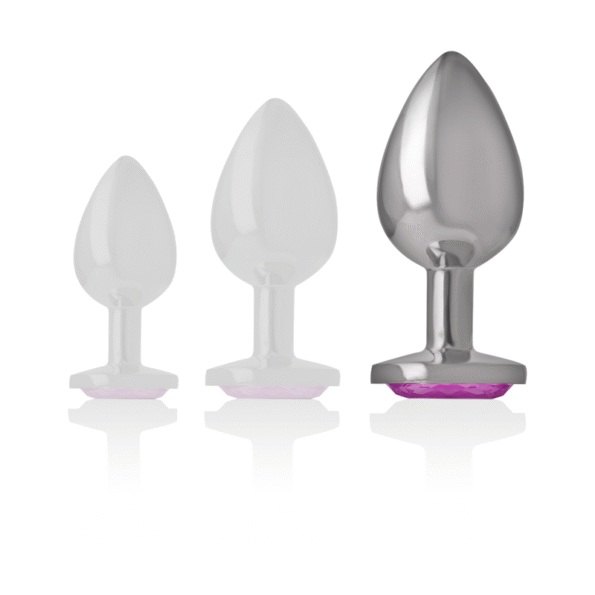 INTENSE - PLUG ANAL EN MÉTAL ALUMINIUM COEUR ROSE TAILLE L-INTENSE ANAL TOYS-sextoys-lingerie-bdsm-hygiène-sexshop