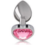 INTENSE – PLUG ANAL EN MÉTAL ALUMINIUM COEUR ROSE TAILLE M