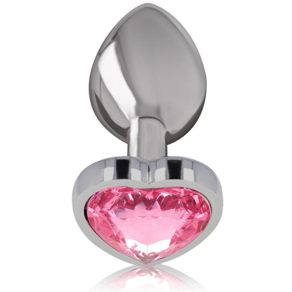 INTENSE - PLUG ANAL EN MÉTAL ALUMINIUM COEUR ROSE TAILLE M-INTENSE ANAL TOYS-sextoys-lingerie-bdsm-hygiène-sexshop